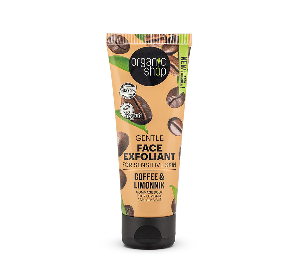 ORGANIC SHOP EXFOLIANTE FACIAL SUAVE PARA PIELES SENSIBLES CAFÉ Y LIMONNIK