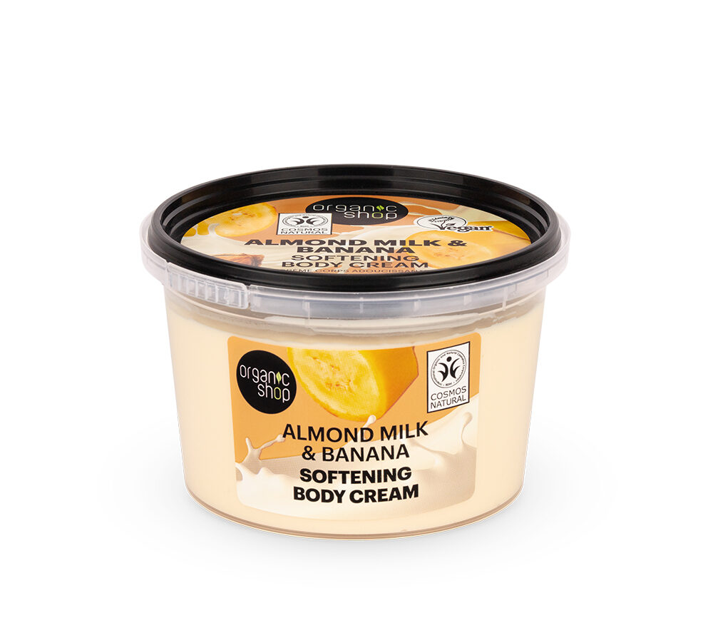 ORGANIC SHOP CREMA CORPORAL SUAVIZANTE DE LECHE DE ALMENDRAS Y PLÁTANO