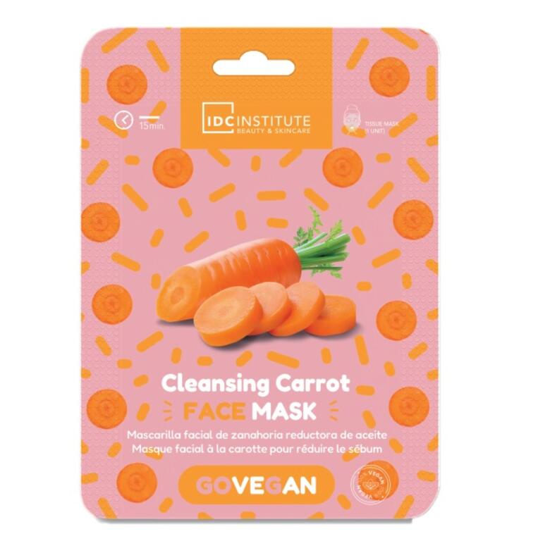 IDC INSTITUTE MASCARILLA FACIAL VEGANA DE ZANAHORIA