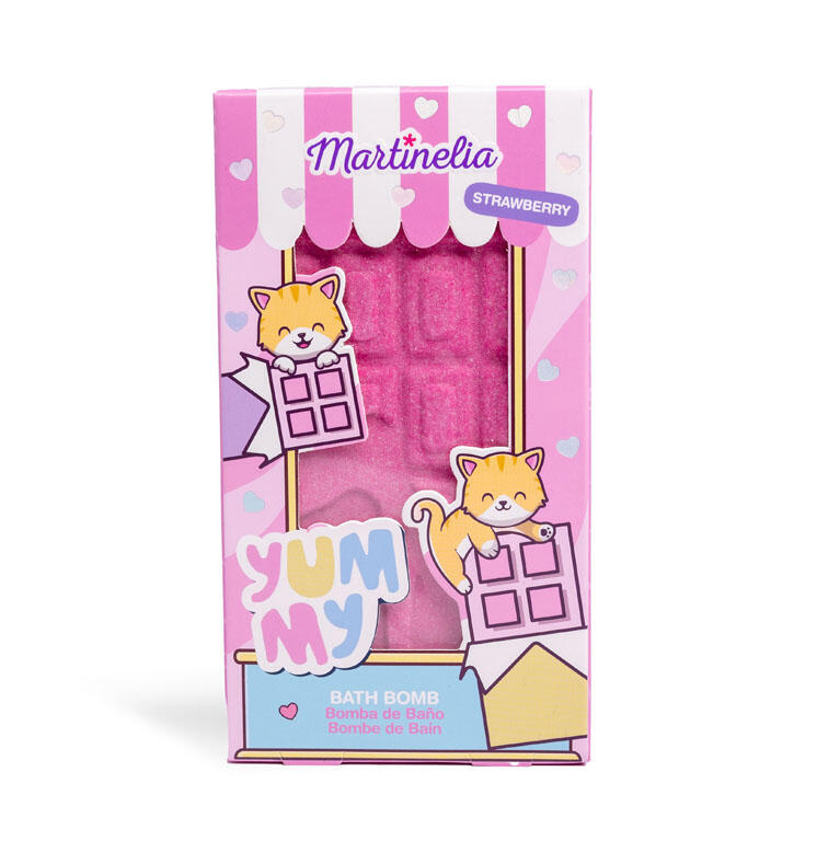 MARTINELIA BOMBA DE BAÑO TABLETA DE CHOCOLATE YUMMY BATIDO DE FRESA