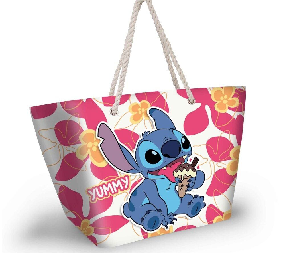BOLSO DE PLAYA XXL STITCH ICE CREAM YUMMY