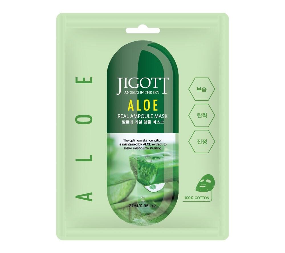 JIGOTT REAL AMPOULE MASCARILLA FACIAL PAPEL DE ALOE
