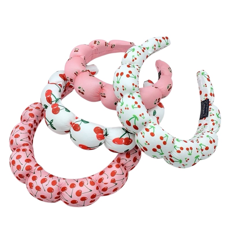 DIADEMAS FELPAS DE SKINCARE CEREZAS VIRALES