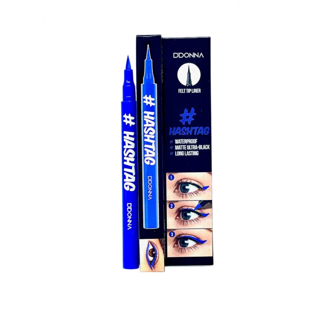 DONNA COSMETICS EYELINER PRECISIÓN #HASTAG AZUL ELÉCTRICO