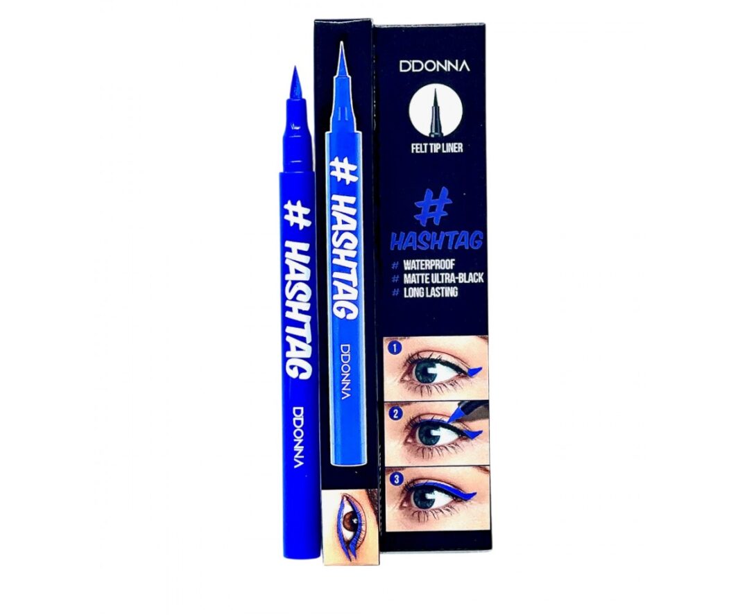 DONNA COSMETICS EYELINER GRAN PRECISIÓN #HASTAG AZUL ELÉCTRICO