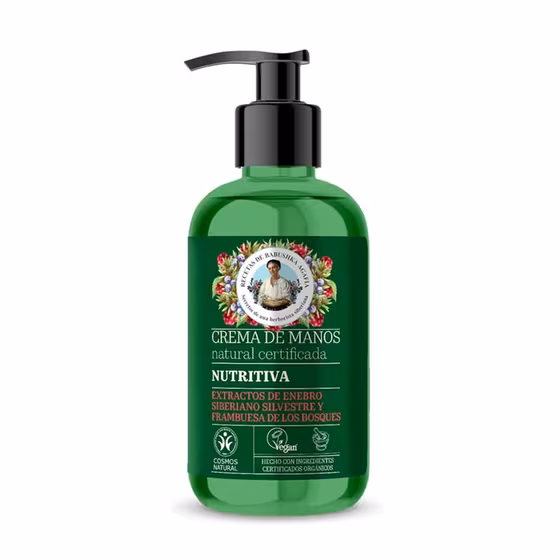 BABUSHKA AGAFIA CREMA DE MANOS NUTRITIVA ENEBRO Y FRAMBUESA