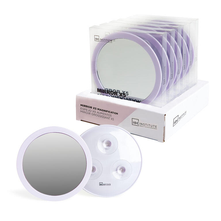 IDC INSTITUTE GRAN ESPEJO AUMENTO X5 CON VENTOSAS PARA PARED O ESPEJOS