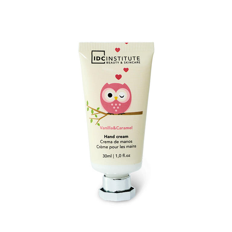 IDC INSTITUTE CREMA DE MANOS BÚHO CARAMELO Y VAINILLA