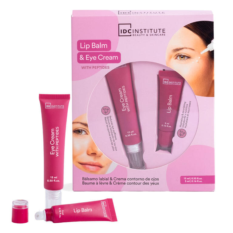 IDC INSTITUTE SET DÚO CREMA PARA OJOS Y BÁLSAMO CON PÉPTIDOS