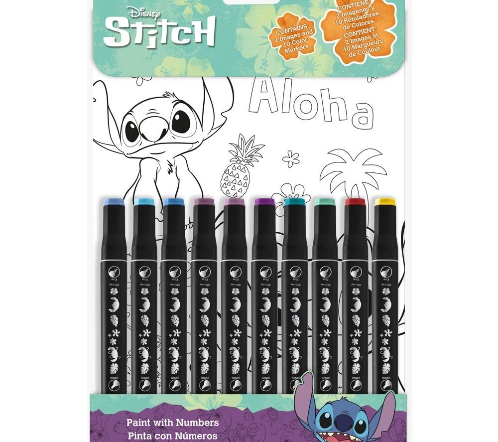 SET DE PAPELERÍA ROTULADORES AL AGUA PINTA CON STITCH