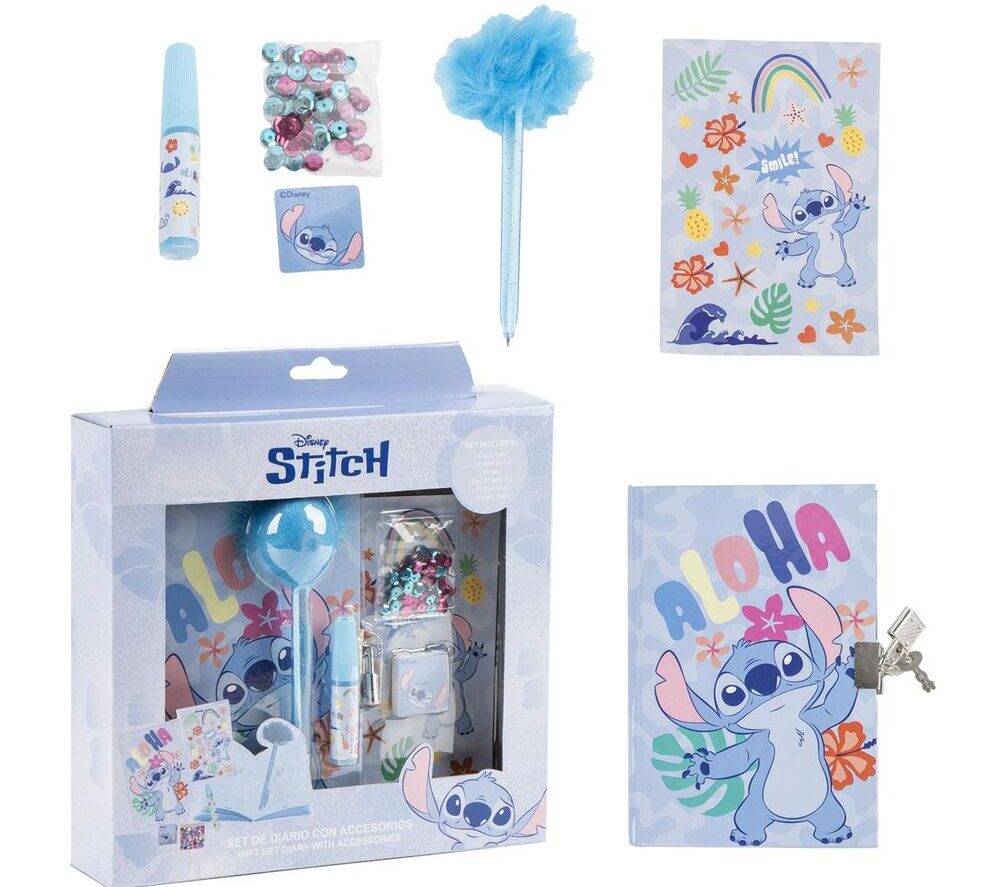 SET DIARIO Y PAPELERÍA ACCESORIOS STITCH