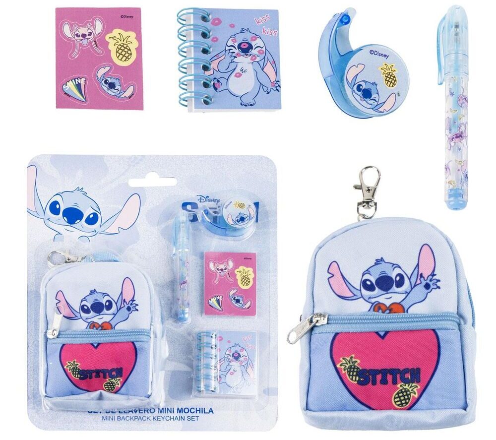 SET DE PAPELERÍA MINI MOCHILA STITCH
