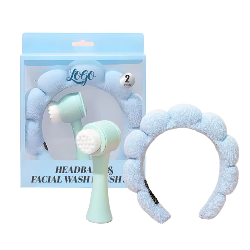 RUBY FACE COFRE DE SKINCARE FELPA DE NUBE Y CEPILLO FACIAL AZUL