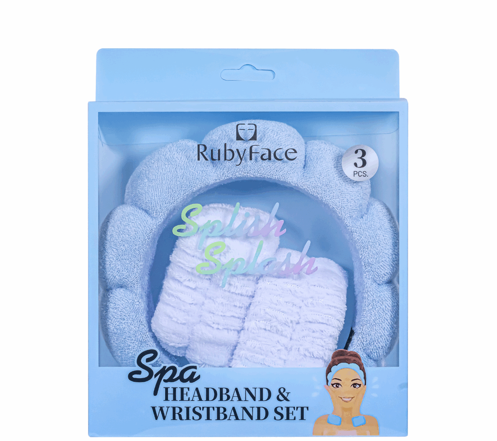 RUBY FACE COFRE DE SKINCARE FELPA DE NUBE Y CEPILLO FACIAL AZUL