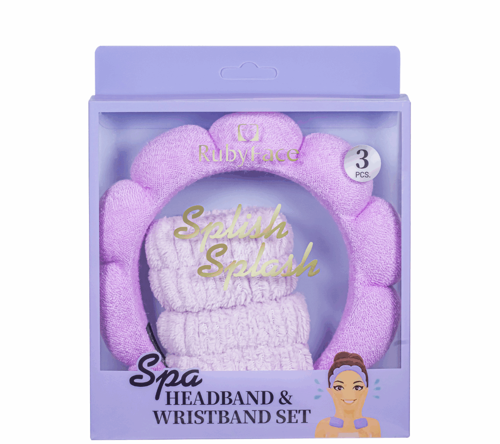 RUBY FACE COFRE DE SKINCARE FELPA DE NUBE Y CEPILLO FACIAL LILA