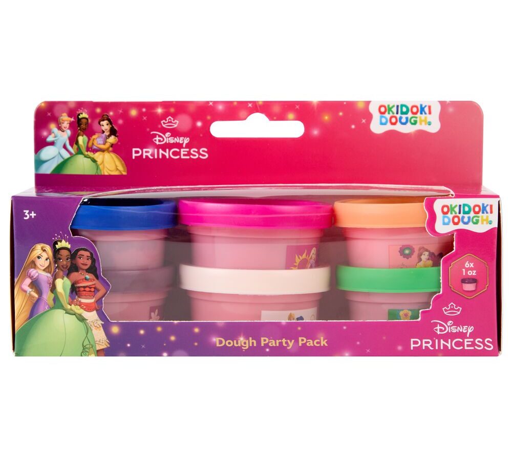 OKIDOKI DISNEY BLISTER 6 BOTES DE PLASTILINAS PRINCESAS +3