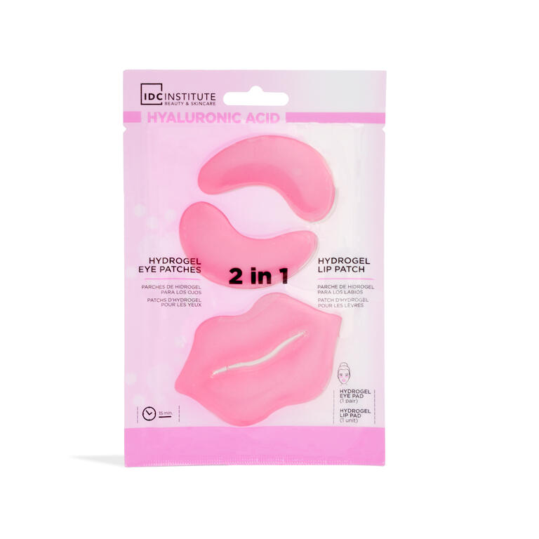 IDC INSTITUTE 2 EN 1 PARCHE DE OJOS Y DE LABIOS ROSA