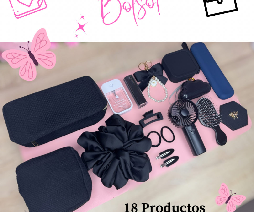 PACK 18 ESENCIALES PARA EL BOLSO JESSICA