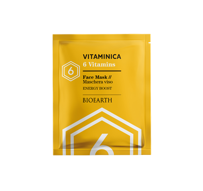 VITAMINICA BIOEARTH MASCARILLA FACIAL PURA 6 VITAMINAS IMPULSADORAS DE ENERGÍA