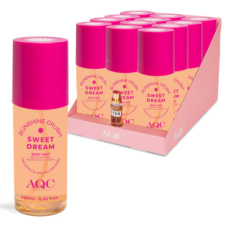 AQC FRAGANCES BODY MIST PISTACHO CARAMELO SALADO Y VAINILLA SOL 68
