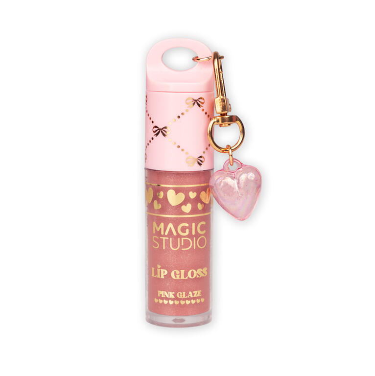 MAGIC STUDIO LIP GLOSS CON CHARM COLECCIÓN COQUETE PINK GLAZE