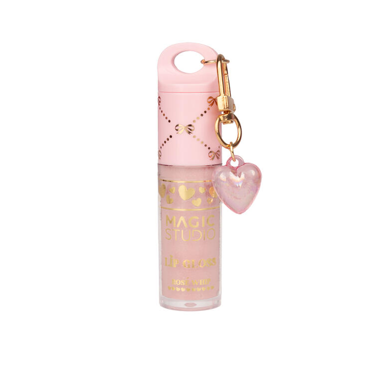 MAGIC STUDIO LIP GLOSS CON CHARM COLECCIÓN COQUETE ROSÉ WHIP