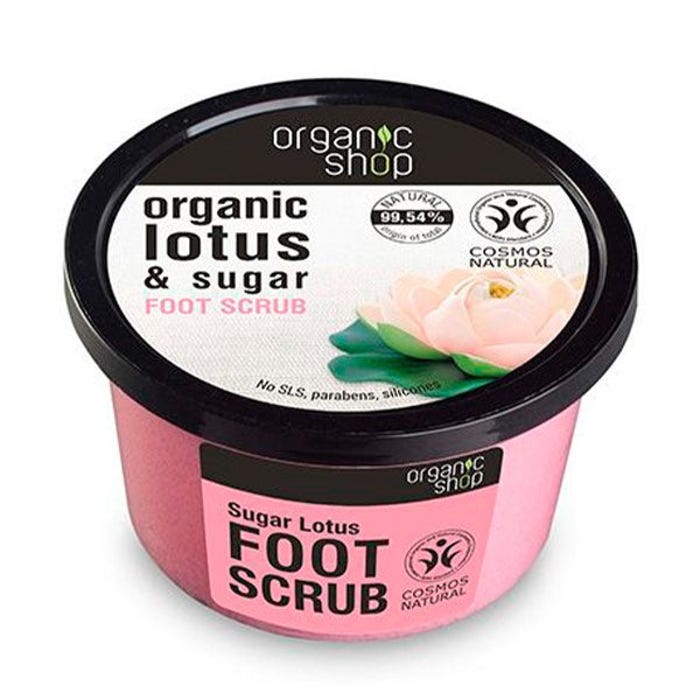 ORGANIC SHOP EXFOLIANTE PARA PIES CON FLOR DE LOTO ORGÁNICA Y AZÚCAR
