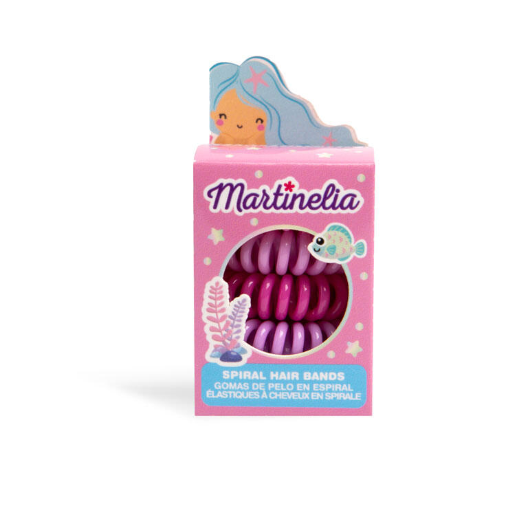 MARTINELIA PACK 5 GOMAS PARA EL CABELLO CON ESPIRALES ROSAS