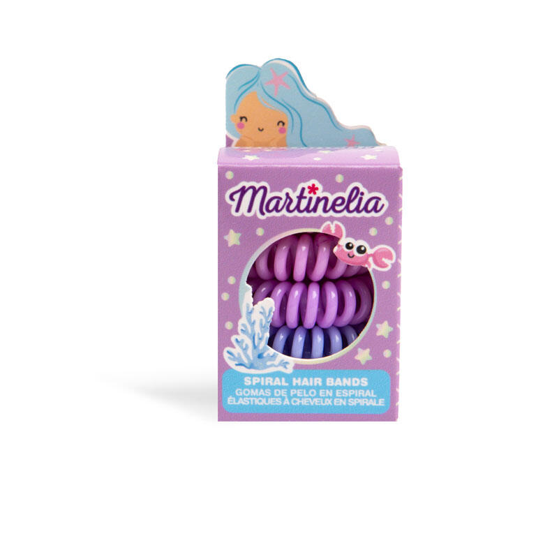MARTINELIA PACK 5 GOMAS PARA EL CABELLO CON ESPIRALES MORADOS