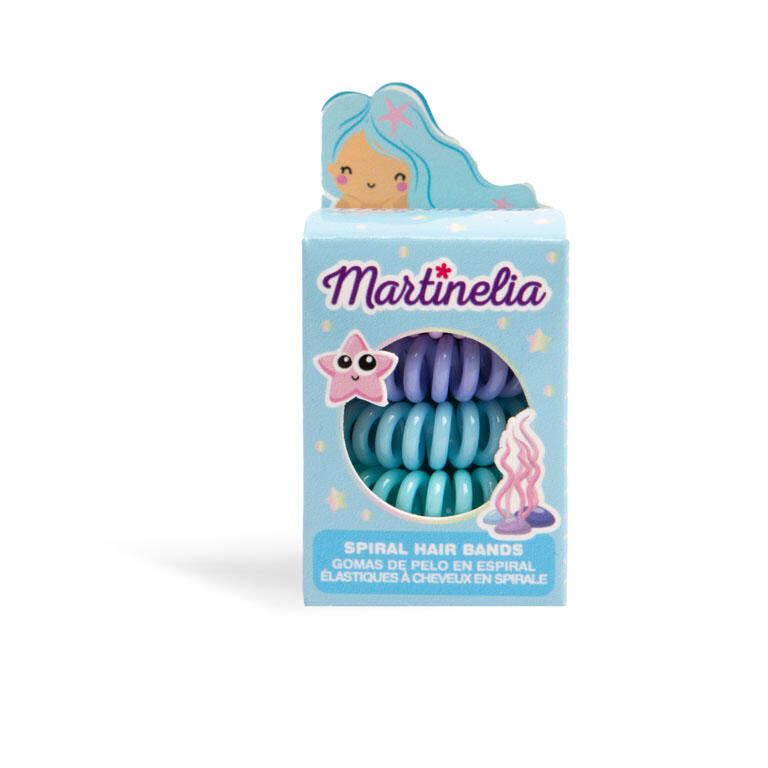 MARTINELIA PACK 5 GOMAS PARA EL CABELLO CON ESPIRALES AZULES