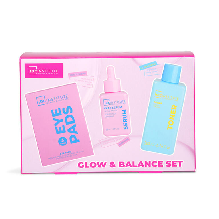 IDC INSTITUTE DAILY GLOW SET SKINCARE TÓNICO SÉRUM Y PARCHES PARA CONTORNO DE OJOS