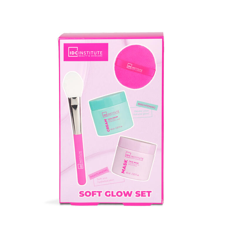 IDC INSTITUTE DAILY GLOW SET SKINCARE HIDRATACIÓN Y ACCESORIOS